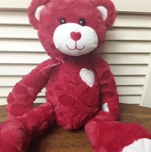 Red Heart Plush Bear